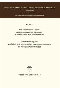 Berechnung Von Stofflichen Und Energetischen Ausgleichsvorgängen Mit Hilfe Der Matrixmethode