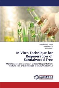 In Vitro Technique for Regeneration of Sandalwood Tree