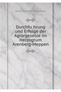 Durchführung und Erfolge der Agrargesetze im Herzogtum Arenberg-Meppen