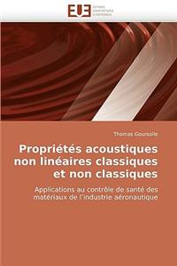 Propriétés Acoustiques Non Linéaires Classiques Et Non Classiques