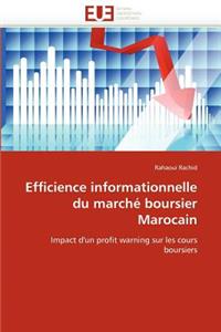 Efficience Informationnelle Du Marché Boursier Marocain