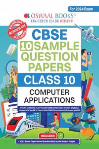 Oswaal CBSE Sample Question Papers Class 10 Computer Applications Book (For Board Exams 2024) | 2023-24