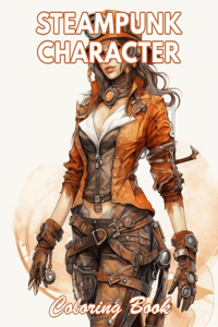Steampunk Character Coloring Book