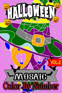 Halloween Mosaic Color By Number: Halloween Coloring Book for Adults Relaxation & Stress Relief (Mosaic Coloring Books)