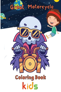 Great Motorcycle Coloring Book kids