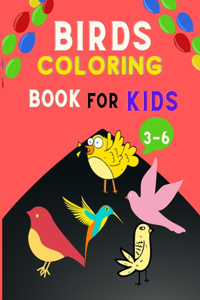 Birds coloring book for kids ages 3-6