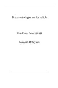 Brake control apparatus for vehicle