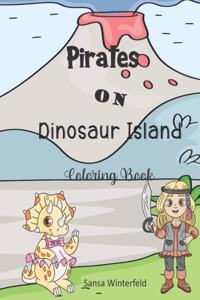 Pirates on Dinosaur Island Coloring Book