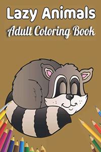 Lazy Animals Adult coloring book