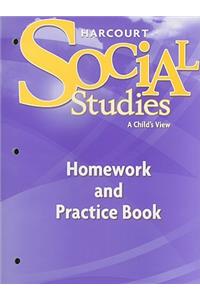 Harcourt Social Studies: Homework and Practice Book Student Edition Grade 1