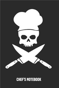 Chef's Notebook: 6x9inch Chef Recipe Notebook Dot Grid