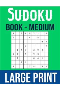 Sudoku Book Medium Large Print: Hours Of Fun!