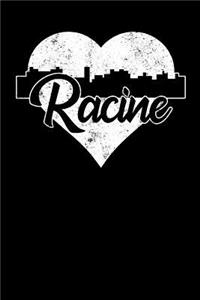 Racine: 6x9 college lined notebook to write in with skyline of Racine, Wisconsin