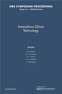 Amorphous Silicon Technology: Volume 118