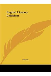 English Literary Criticism