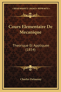 Cours Elementaire De Mecanique