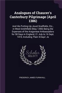 Analogues of Chaucer's Canterbury Pilgrimage (April 1386)