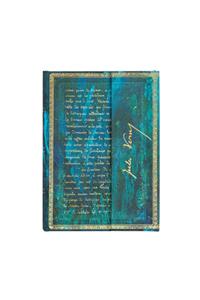Paperblanks Verne, Twenty Thousand Leagues Embellished Manuscripts Collection Hardcover MIDI Lined Wrap Closure 144 Pg 120 GSM