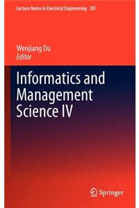Informatics and Management Science IV