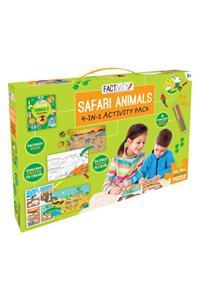Factivity Safari Animals: 4-In-1 Activity Pack