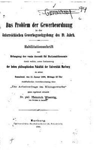 Problem der Gewerbeordnung in der österreichischen Gewerbegesetzgebung