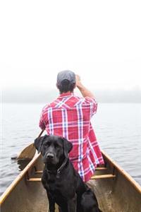 Cute Black Dog in a Boat with his Human Journal