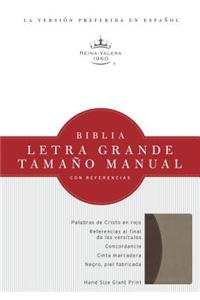 Biblia Letra Grande Tamano Manual Con Referencias-Rvr 1960