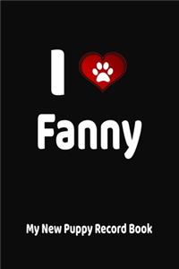 I Love Fanny My New Puppy Record Book