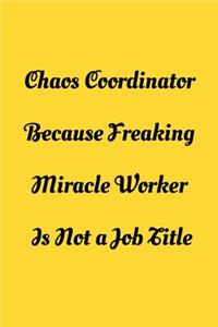 Chaos Coordinator Because Freaking Miracle Worker Is Not a Job Title