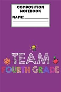 Composition Notebook Team Fourth Grade