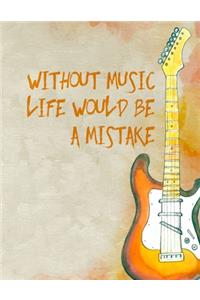 Blank Guitar Tablature Notebook