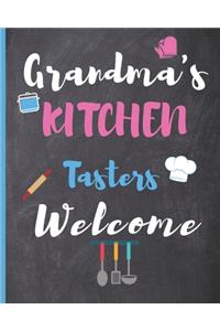 Blank Recipe Book Grandma's Kitchen Tasters