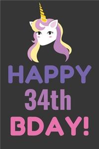 Happy 34th Bday! Notebook