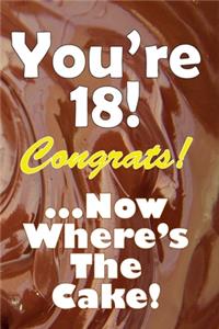 You're 18! Congrats! ...Now Where's The Cake!