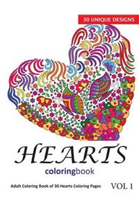 Hearts Coloring Book