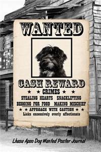 Lhasa Apso Dog Wanted Poster Journal