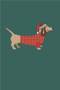 Merry Christmas Dachshund Notebook