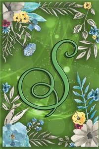 Watercolor Flower Monogram Journal