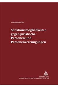 Sanktionsmoeglichkeiten Gegen Juristische Personen Und Personenvereinigungen