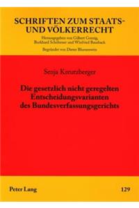 Die Gesetzlich Nicht Geregelten Entscheidungsvarianten Des Bundesverfassungsgerichts