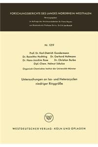 Untersuchungen an Iso- Und Heterocyclen Niedriger Ringgröße