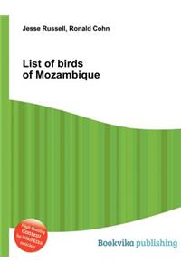 List of Birds of Mozambique