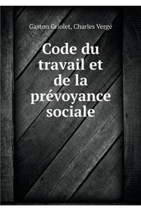 Code Du Travail Et de la Prévoyance Sociale