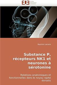 Substance p, récepteurs nk1 et neurones à sérotonine