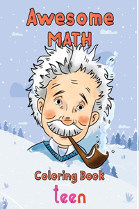 Awesome Math coloring book teen