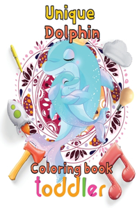 Unique Dolphin coloring book toddler: 8.5''x11''/Dolphin coloring book