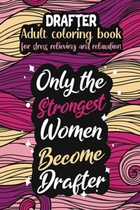 Drafter adult coloring book for stress relieving and relaxation