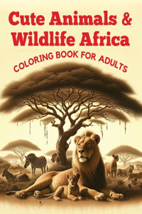 Cute Animals & Wildlife Africa Coloring Book for Adults