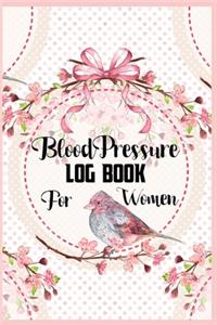 Blood Pressure Log Book For Women