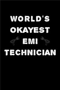 World's Okayest EMI Technician: 6x9 inch, Large Hexagon Paper, 110 Pages